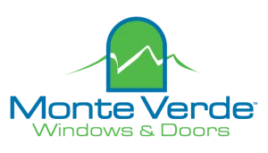 Monte Verde Windows & Doors logo with green house icon and upward trending line